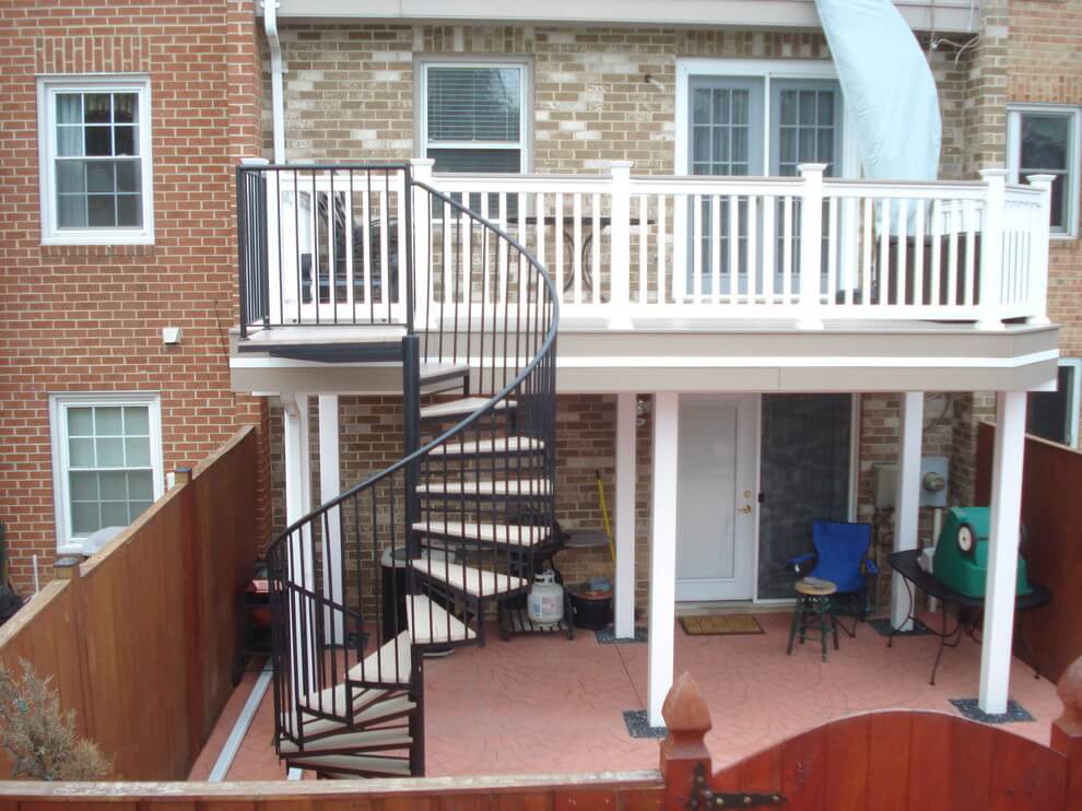 Deck with Spiral Staircase